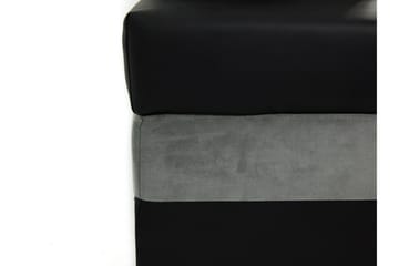 Naoma 3-sits Bäddsoffa med Divan L-formad Vänster med Förvar - Sammet/Grå - Products - Möbler - Soffa - Bäddsoffa - Bäddsoffa divan