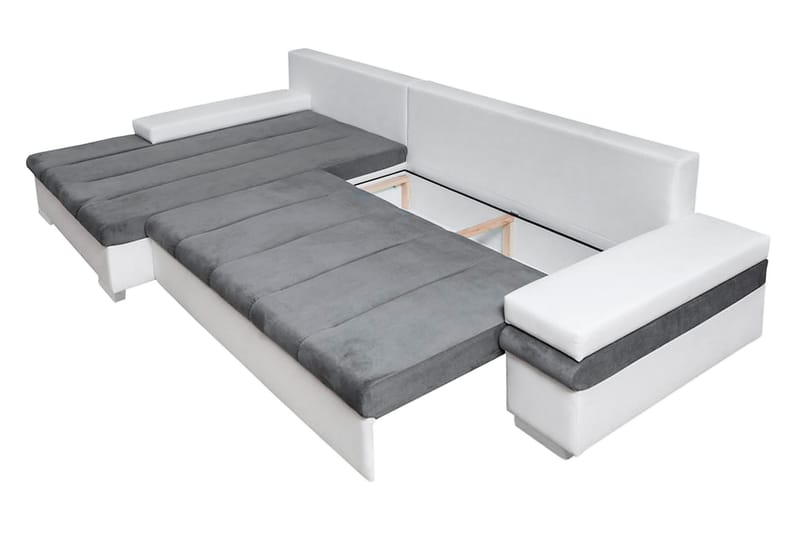 Naoma Divanbäddsoffa 310x175x83 cm - Grå - Products - Möbler - Soffa - Bäddsoffa - Bäddsoffa längsbäddad