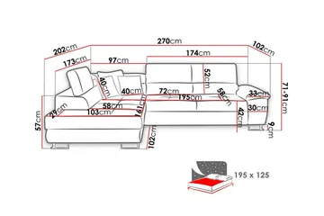 Reginia 3-sits Hörnbäddsoffa White - Products - Möbler - Soffa - Bäddsoffa - Hörnbäddsoffa