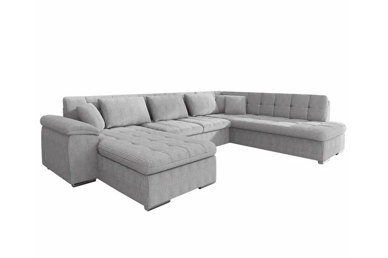 Sakri 5-sits Hörnbäddsoffa Ljusgrå