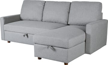 Soffa med förvaring grå 214 cm bred - Grå - Products - Möbler - Soffa - Bäddsoffa - Bäddsoffa divan