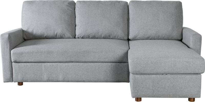 Soffa med förvaring grå 214 cm bred - Grå - Products - Möbler - Soffa - Bäddsoffa - Bäddsoffa divan