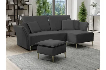 Staffin 3-sits Hörnbäddsoffa Dark grey - Products - Möbler - Soffa - Bäddsoffa - Hörnbäddsoffa