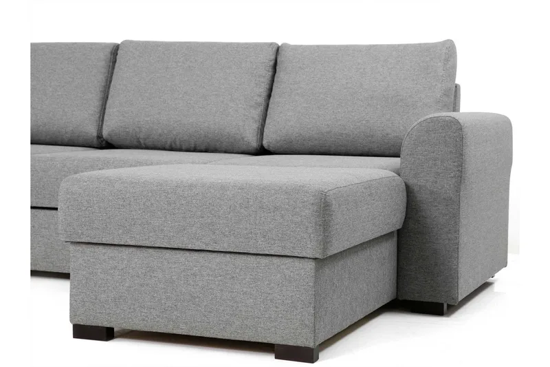 Taberk Bäddsoffa med Divan och Schäslong 4-sits - Grå - Products - Möbler - Soffa - Bäddsoffa - Bäddsoffa divan