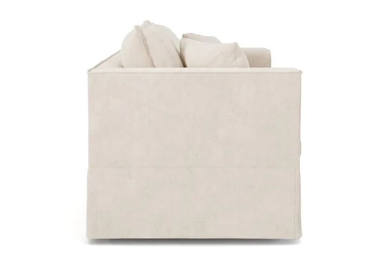 Travstad 3-sits Bäddsoffa i Chenille frammåtbäddad - Beige - Products - Möbler - Soffa - Bäddsoffa - 3 sits bäddsoffa