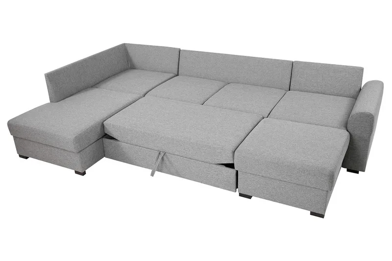 Wilma 6-sits Divan Höger Bäddsoffa 305 cm - Grå - Products - Möbler - Soffa - Bäddsoffa - Bäddsoffa divan