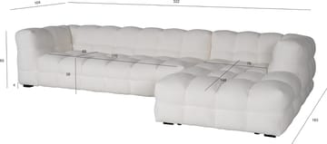 Billy divansoffa offwhite - Bubblig design - 322 cm - Cream - Products - Möbler - Soffa - Divansoffa & schäslongsoffa