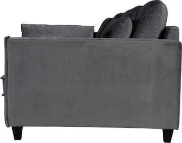 Brandy 4-sits soffa grå sammet - 270 cm bred och 114 cm djup - Mörkgrå - Products - Möbler - Soffa - Sammetssoffa