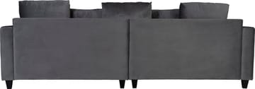 Brandy 4-sits soffa grå sammet - 270 cm bred och 114 cm djup - Mörkgrå - Products - Möbler - Soffa - Sammetssoffa