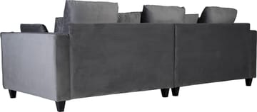 Brandy 4-sits soffa grå sammet - 270 cm bred och 114 cm djup - Mörkgrå - Products - Möbler - Soffa - Sammetssoffa