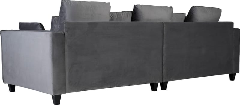 Brandy 4-sits soffa grå sammet - 270 cm bred och 114 cm djup - Mörkgrå - Products - Möbler - Soffa - Sammetssoffa