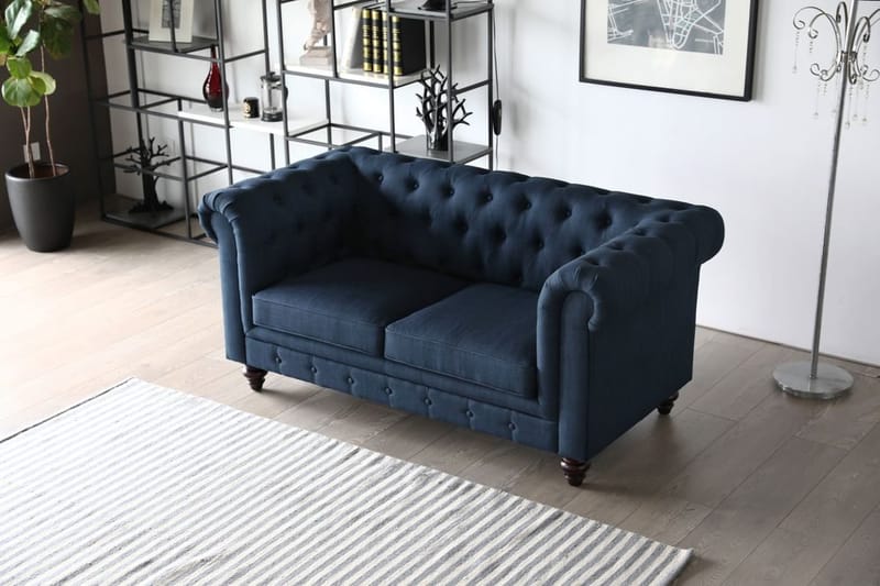 Chesterfield 2-sits soffa blå - Herron - Blå - Products - Möbler - Soffa - Chesterfield soffa