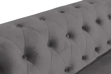 Chesterfield Lyx 3 sits Sammetssoffa - Djup soffa - Mörkgrå / Grå - Products - Möbler - Soffa - Chesterfield soffa