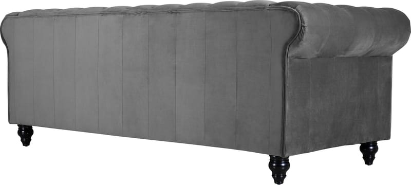 Chesterfieldsoffa 3-sits grå - Grå - Products - Möbler - Soffa - Chesterfield soffa