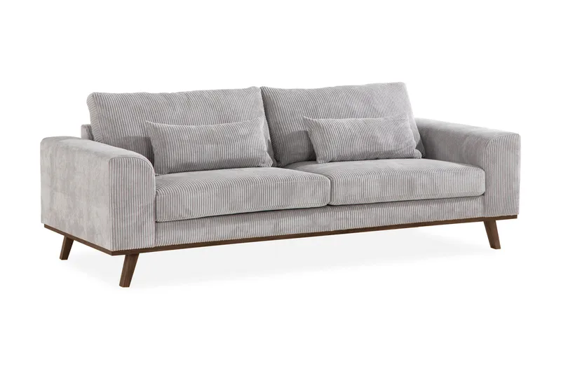 Copenhagen 3-sits Manchestersoffa - Ljusgrå - Products - Möbler - Soffa - 3 sits soffa