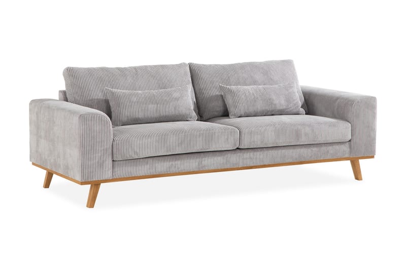 Copenhagen 3-sits Manchestersoffa - Ljusgrå - Products - Möbler - Soffa - 3 sits soffa