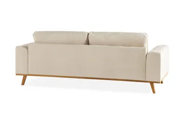Copenhagen 3-sits Sammetssoffa - Beige - Products - Möbler - Soffa - 3 sits soffa