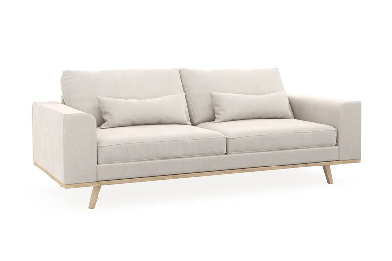 Copenhagen 3-sits Sammetssoffa - Krämvit - Products - Möbler - Soffa - 3 sits soffa