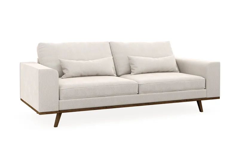 Copenhagen 3-sits Sammetssoffa - Krämvit - Products - Möbler - Soffa - 3 sits soffa