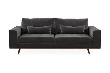 Copenhagen 3-sits Sammetssoffa - Mörkgrå - Products - Möbler - Soffa - 3 sits soffa