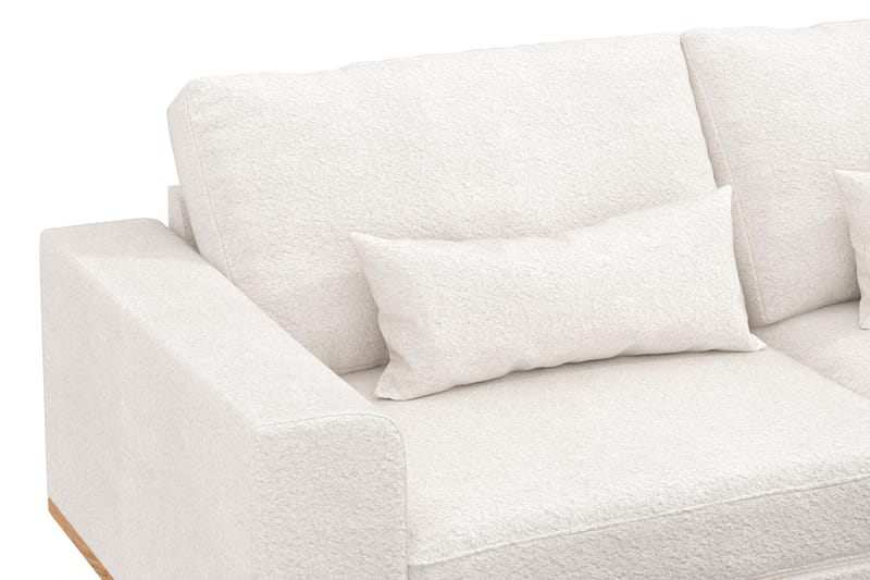 Copenhagen 3-sits Soffa i Bouclé - Vit - Products - Möbler - Soffa - 3 sits soffa
