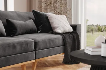 Copenhagen 4-sits Sammetssoffa - Mörkgrå - Products - Möbler - Soffa - Sammetssoffa