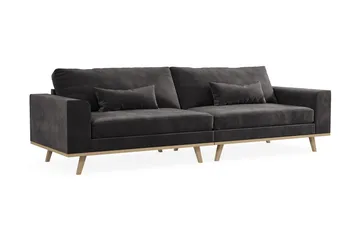 Copenhagen 4-sits Sammetssoffa - Mörkgrå - Products - Möbler - Soffa - Sammetssoffa