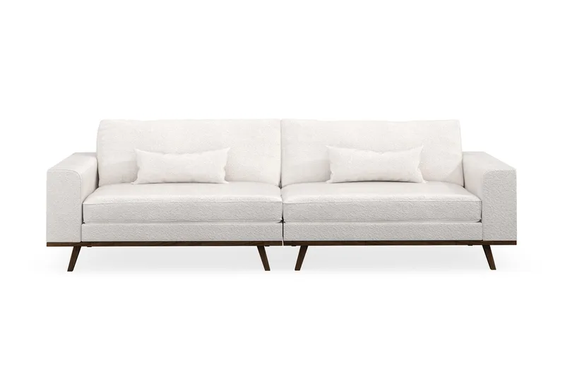 Copenhagen 4-sits Soffa i Bouclé - Vit - Products - Möbler - Soffa - 4 sits soffa