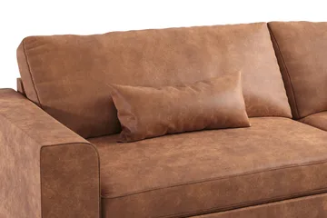 Copenhagen 4-sits Soffa i Konstläder - Brun - Products - Möbler - Soffa - 4 sits soffa