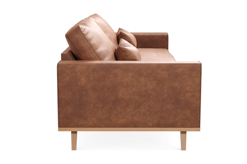 Copenhagen 4-sits Soffa i Konstläder - Brun - Products - Möbler - Soffa - 4 sits soffa
