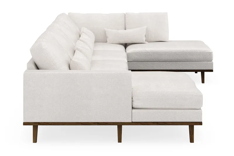 Copenhagen 5-sits Högervänd U-formad Soffa med Divan och Schäslong i Bouclé - Vit - Products - Möbler - Soffa - U-soffa