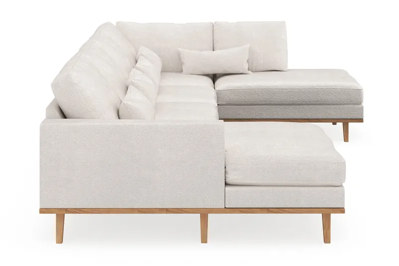 Copenhagen 5-sits Högervänd U-formad Soffa med Divan och Schäslong i Bouclé - Vit - Products - Möbler - Soffa - U-soffa