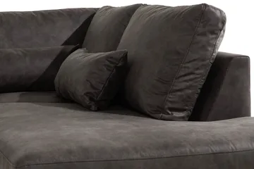 Copenhagen 5-sits Högervänd U-formad Soffa med Divan och Schäslong i Konstläder - Mörkgrå - Products - Möbler - Soffa - Skinnsoffa