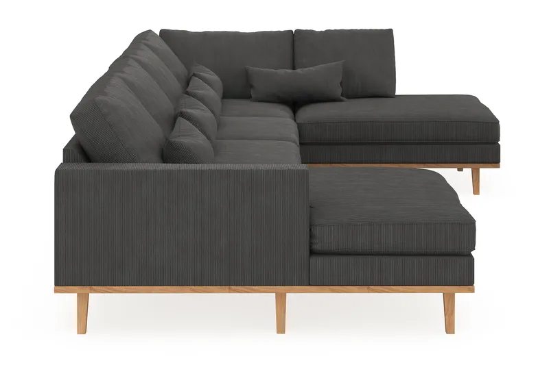 Copenhagen 5-sits Högervänd U-formad Soffa med Divan och Schäslong i Manchester - Mörkgrå - Products - Möbler - Soffa - U-soffa