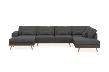 Copenhagen 5-sits Högervänd U-formad Soffa med Divan och Schäslong i Manchester - Mörkgrå - Products - Möbler - Soffa - U-soffa