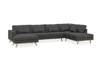Copenhagen 5-sits Högervänd U-formad Soffa med Divan och Schäslong i Manchester - Mörkgrå - Products - Möbler - Soffa - U-soffa