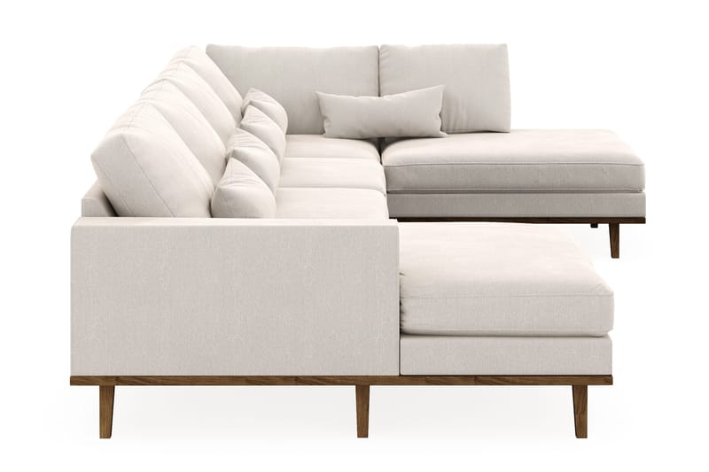 Copenhagen 5-sits Högervänd U-formad Soffa med Divan och Schäslong i Sammet - Krämvit - Products - Möbler - Soffa - Sammetssoffa