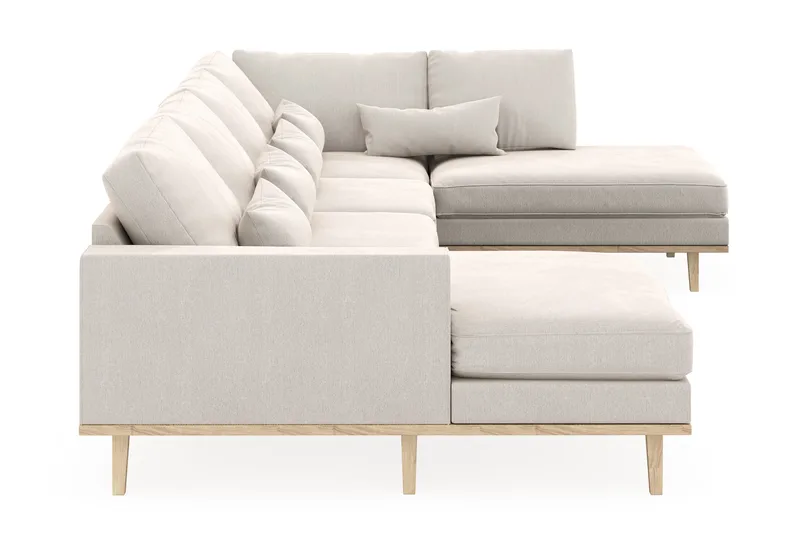 Copenhagen 5-sits Högervänd U-formad Soffa med Divan och Schäslong i Sammet - Krämvit - Products - Möbler - Soffa - Sammetssoffa