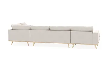 Copenhagen 5-sits Högervänd U-formad Soffa med Divan och Schäslong i Sammet - Krämvit - Products - Möbler - Soffa - Sammetssoffa