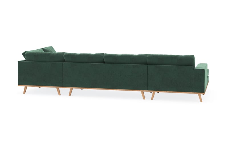 Copenhagen 5-sits Högervänd U-formad Soffa med Divan och Schäslong i Sammet - Mörkgrön - Products - Möbler - Soffa - Sammetssoffa