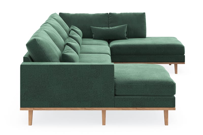 Copenhagen 5-sits Högervänd U-formad Soffa med Divan och Schäslong i Sammet - Mörkgrön - Products - Möbler - Soffa - Sammetssoffa