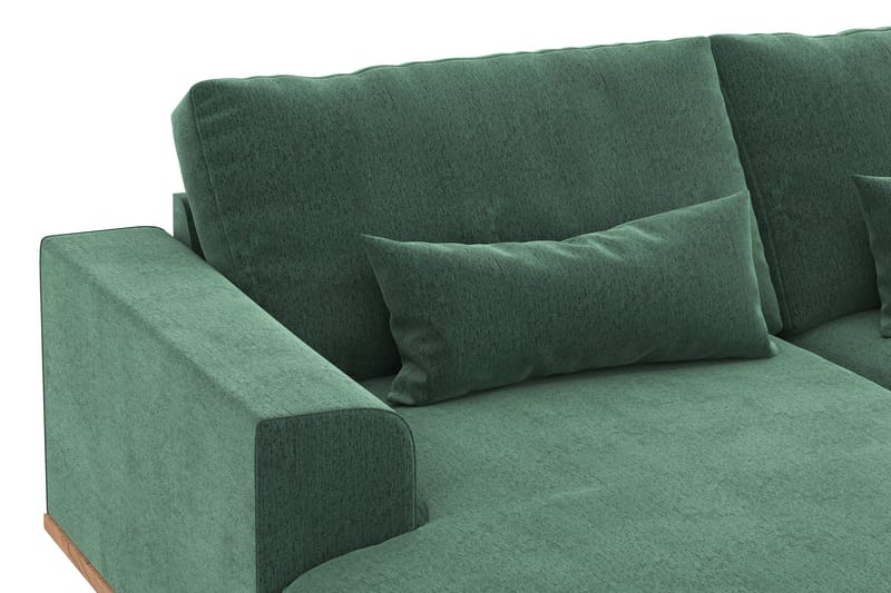 Copenhagen 5-sits Högervänd U-formad Soffa med Divan och Schäslong i Sammet - Mörkgrön - Products - Möbler - Soffa - Sammetssoffa