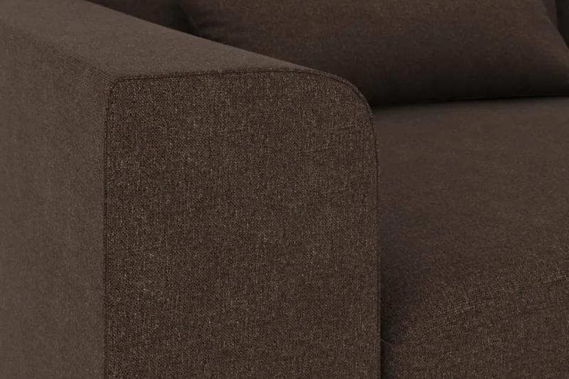 Copenhagen 5-sits Högervänd U-formad Soffa med Divan och Schäslong i Tyg - Brun - Products - Möbler - Soffa - U-soffa