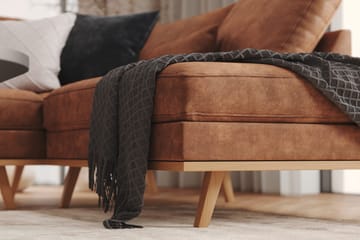 Copenhagen 5-sits Vänstervänd U-formad Large Soffa med Divan och Schäslong i Konstläder - Brun - Products - Möbler - Soffa - Skinnsoffa