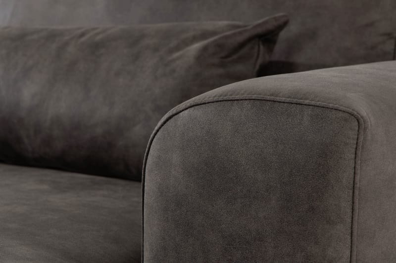 Copenhagen 5-sits Vänstervänd U-formad Soffa med Divan och Schäslong i Konstläder - Mörkgrå - Products - Möbler - Soffa - Skinnsoffa