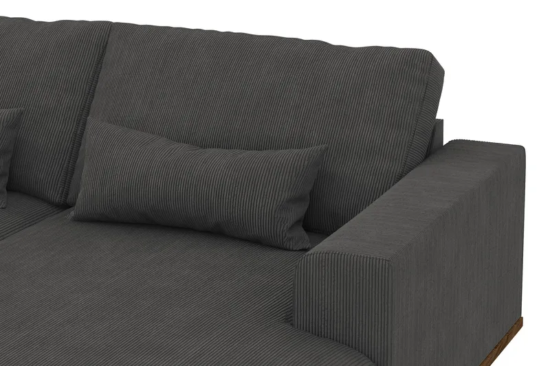 Copenhagen 5-sits Vänstervänd U-formad Soffa med Divan och Schäslong i Manchester - Mörkgrå - Products - Möbler - Soffa - U-soffa