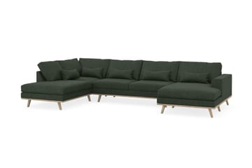 Copenhagen 5-sits Vänstervänd U-formad Soffa med Divan och Schäslong i Manchester - Mörkgrön - Products - Möbler - Soffa - U-soffa
