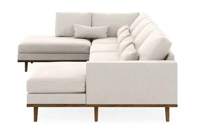 Copenhagen 5-sits Vänstervänd U-formad Soffa med Divan och Schäslong i Sammet - Krämvit - Products - Möbler - Soffa - Sammetssoffa