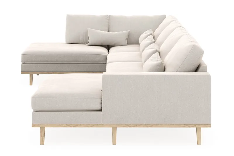Copenhagen 5-sits Vänstervänd U-formad Soffa med Divan och Schäslong i Sammet - Krämvit - Products - Möbler - Soffa - Sammetssoffa