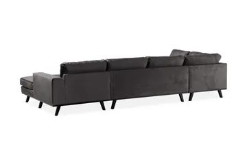Copenhagen 5-sits Vänstervänd U-formad Soffa med Divan och Schäslong i Sammet - Mörkgrå - Products - Möbler - Soffa - Sammetssoffa